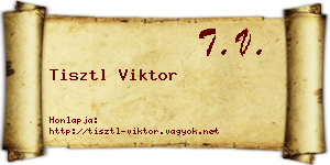 Tisztl Viktor névjegykártya