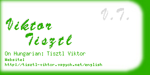 viktor tisztl business card